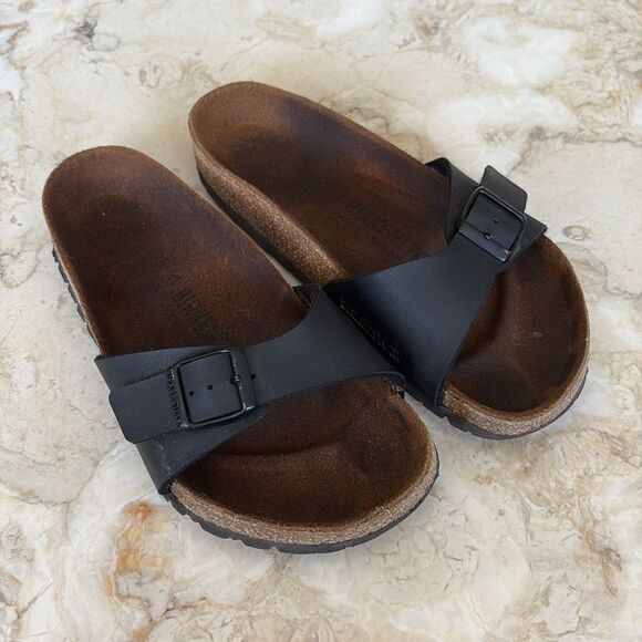 Birkenstock Classic Madrid Sandals Birko-Flor - Black - Picture 3 of 15